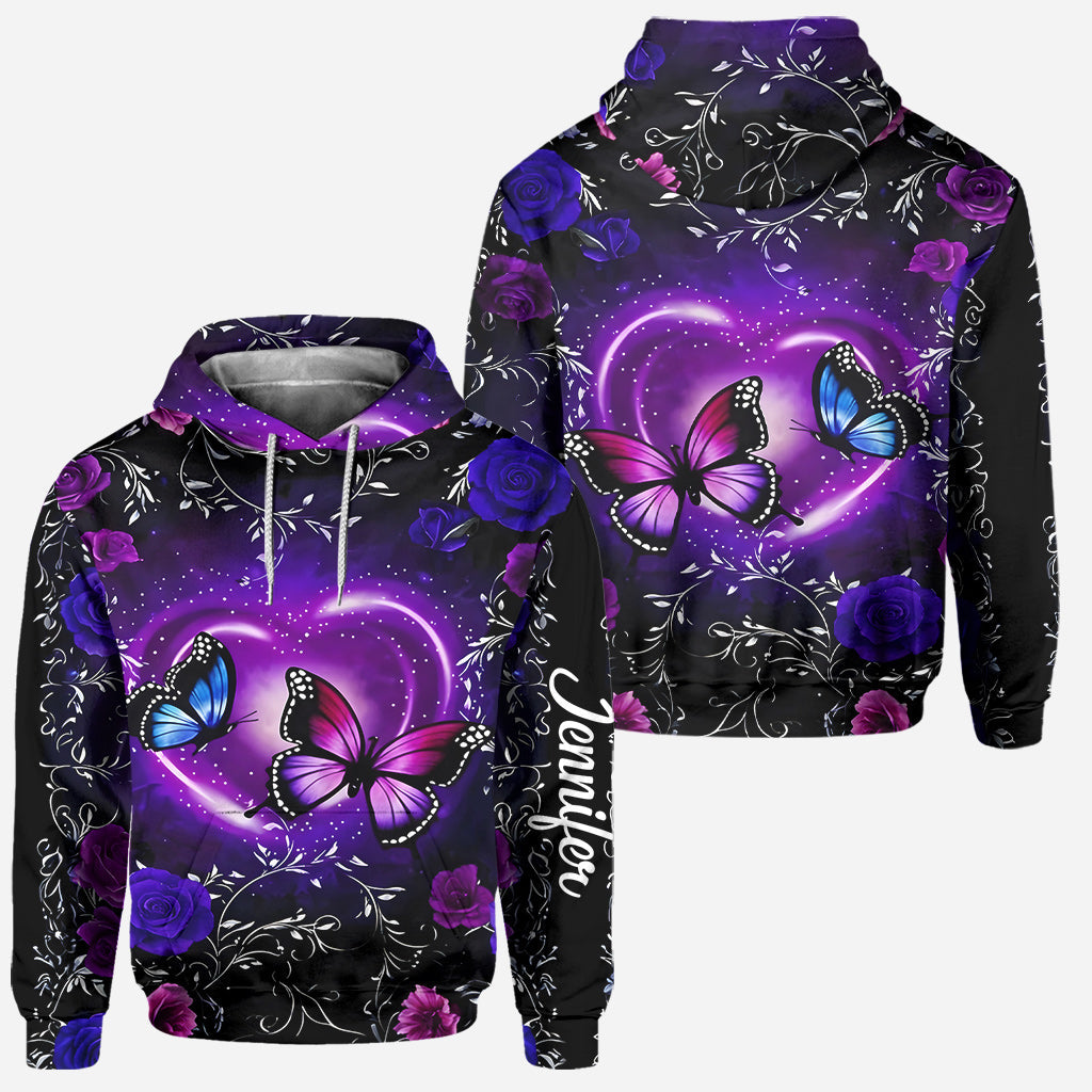 J'adore les papillons - Sweat à capuche et legging personnalisés papillons