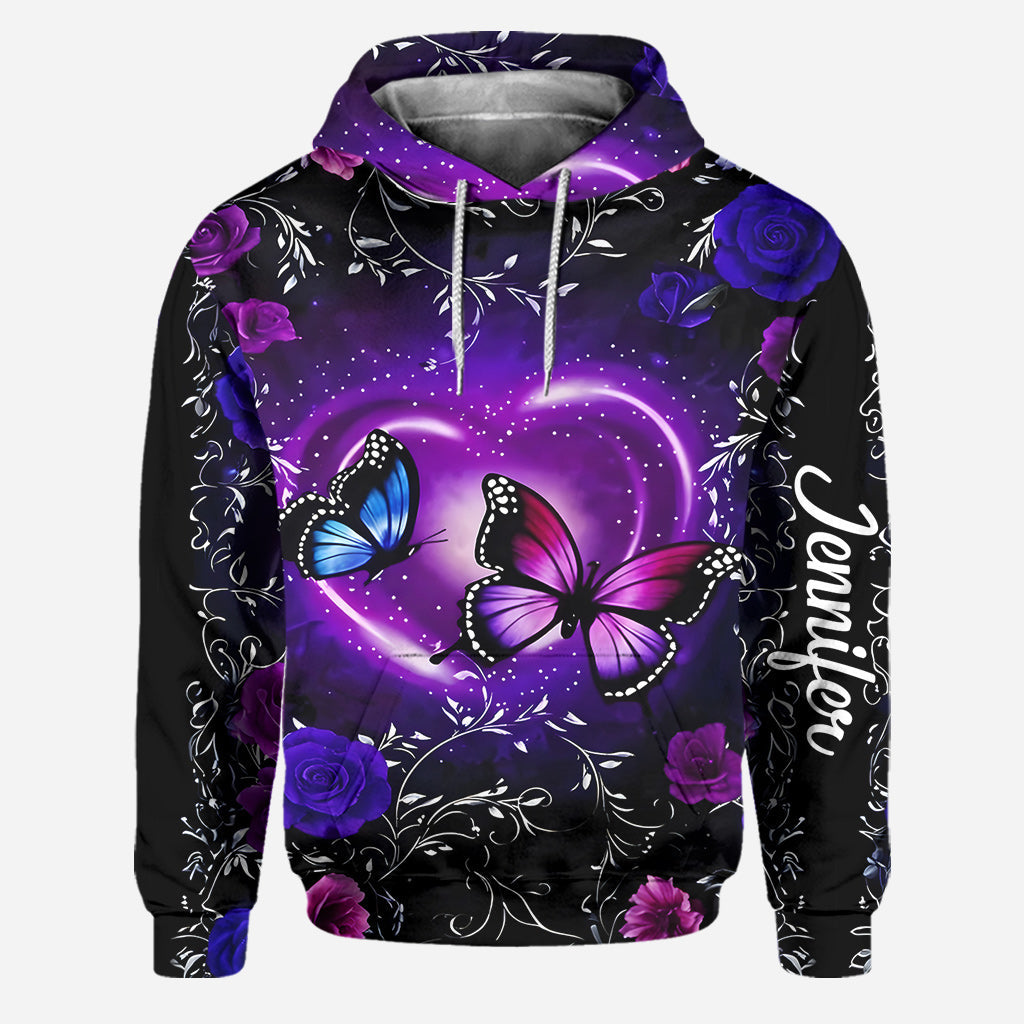 J'adore les papillons - Sweat à capuche et legging personnalisés papillons