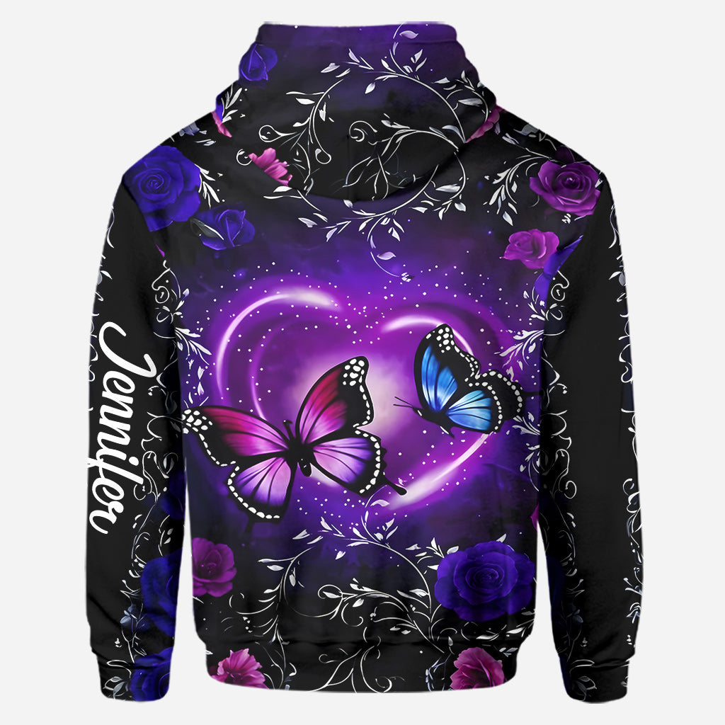 J'adore les papillons - Sweat à capuche et legging personnalisés papillons