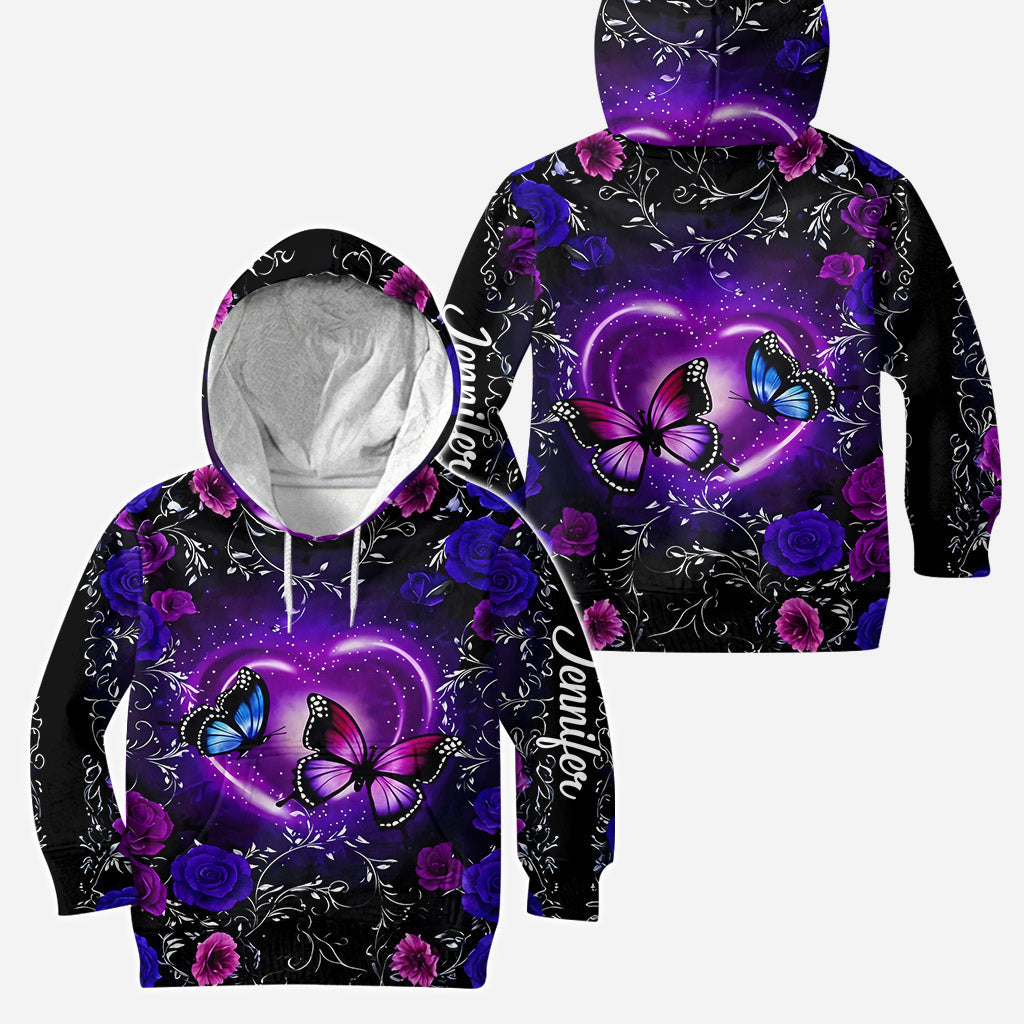 J'adore les papillons - Sweat à capuche et legging personnalisés papillons