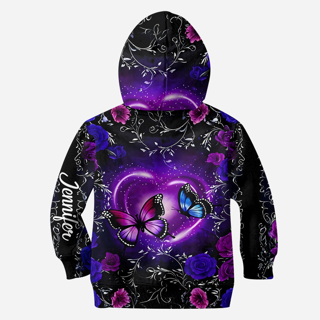 J'adore les papillons - Sweat à capuche et legging personnalisés papillons