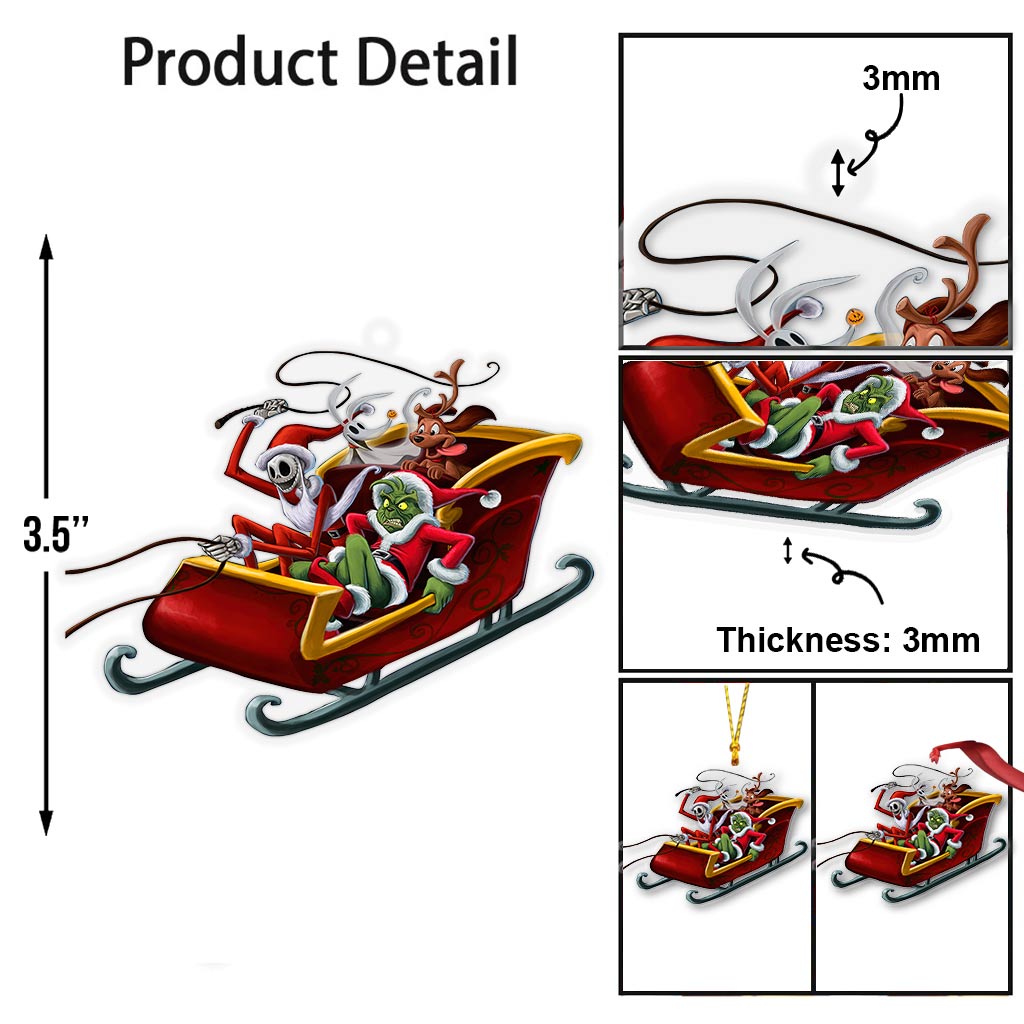 Merry Christmas - Christmas Stole Transparent Ornament