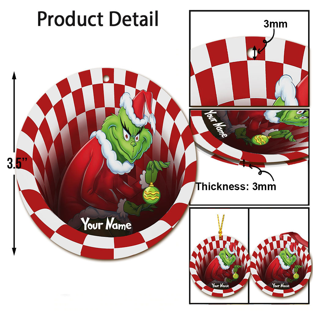 Green Mischief - Ornement d'étole de Noël personnalisé (Imprimé des deux côtés)