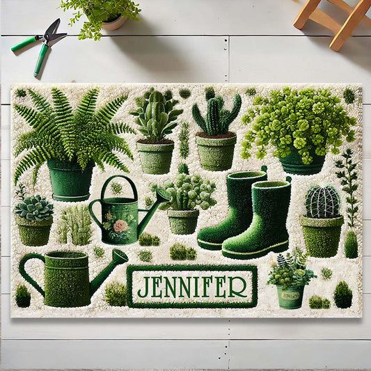 Plantes magnifiques - Paillasson de jardinage personnalisé