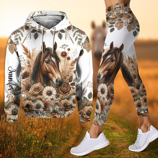 Magnifique cheval - Sweat à capuche et leggings personnalisés à motif cheval