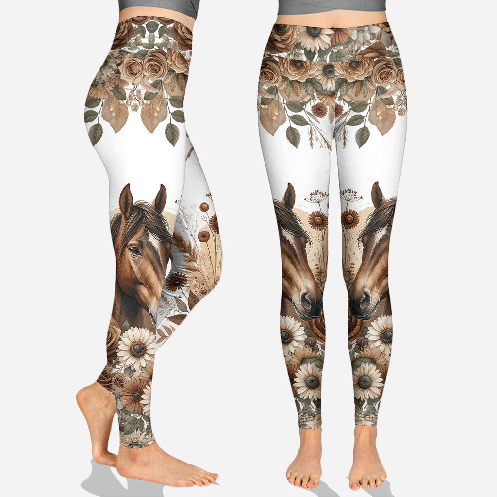 Magnifique cheval - Sweat à capuche et leggings personnalisés à motif cheval