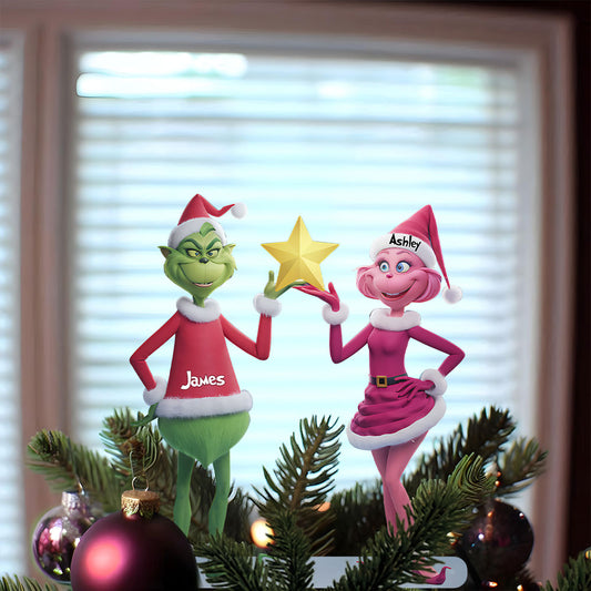 Merry Grinchmas - Personalized Stole Christmas Tree Topper