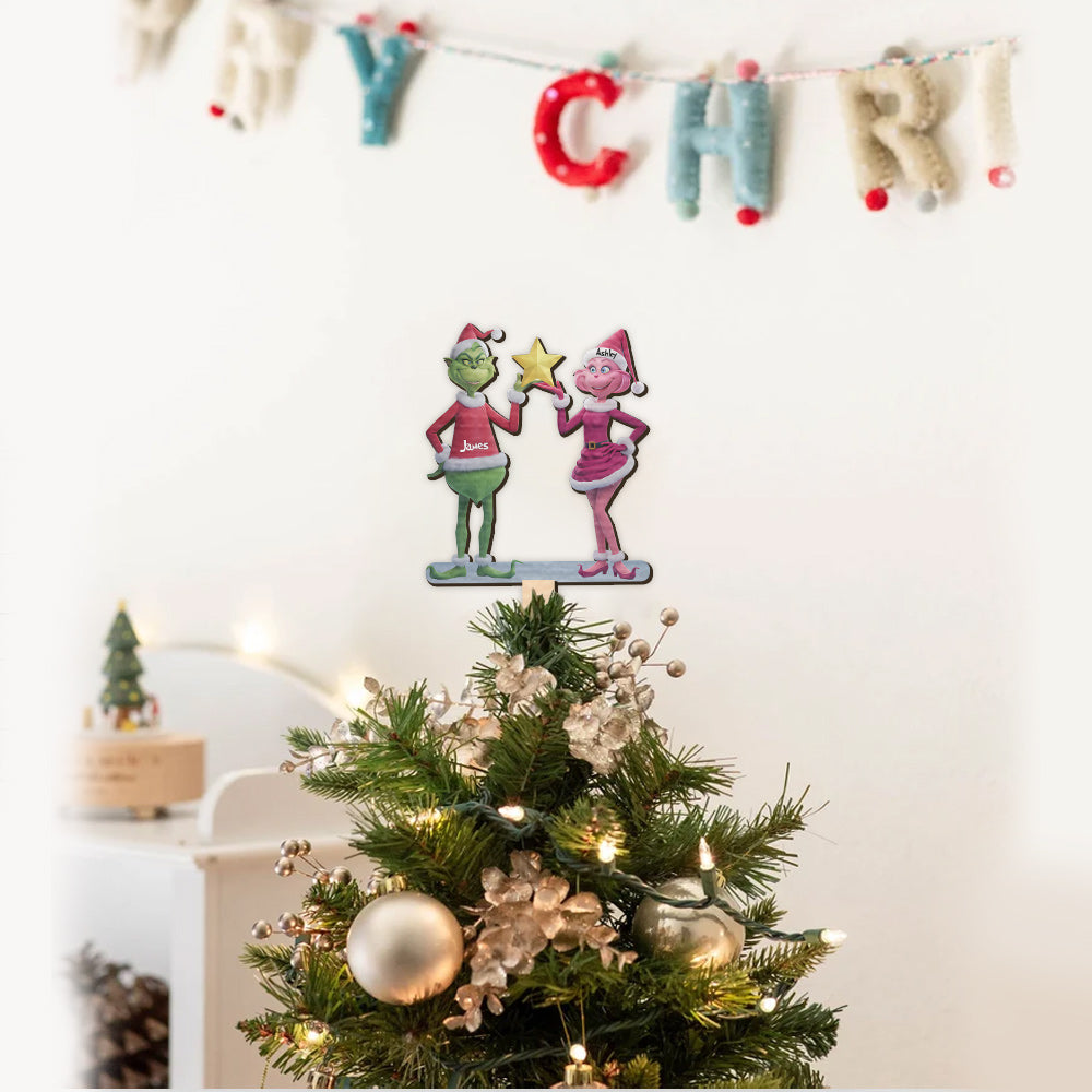 Joyeux Grinchmas - Étole de Noël personnalisée pour décorer le sapin.
