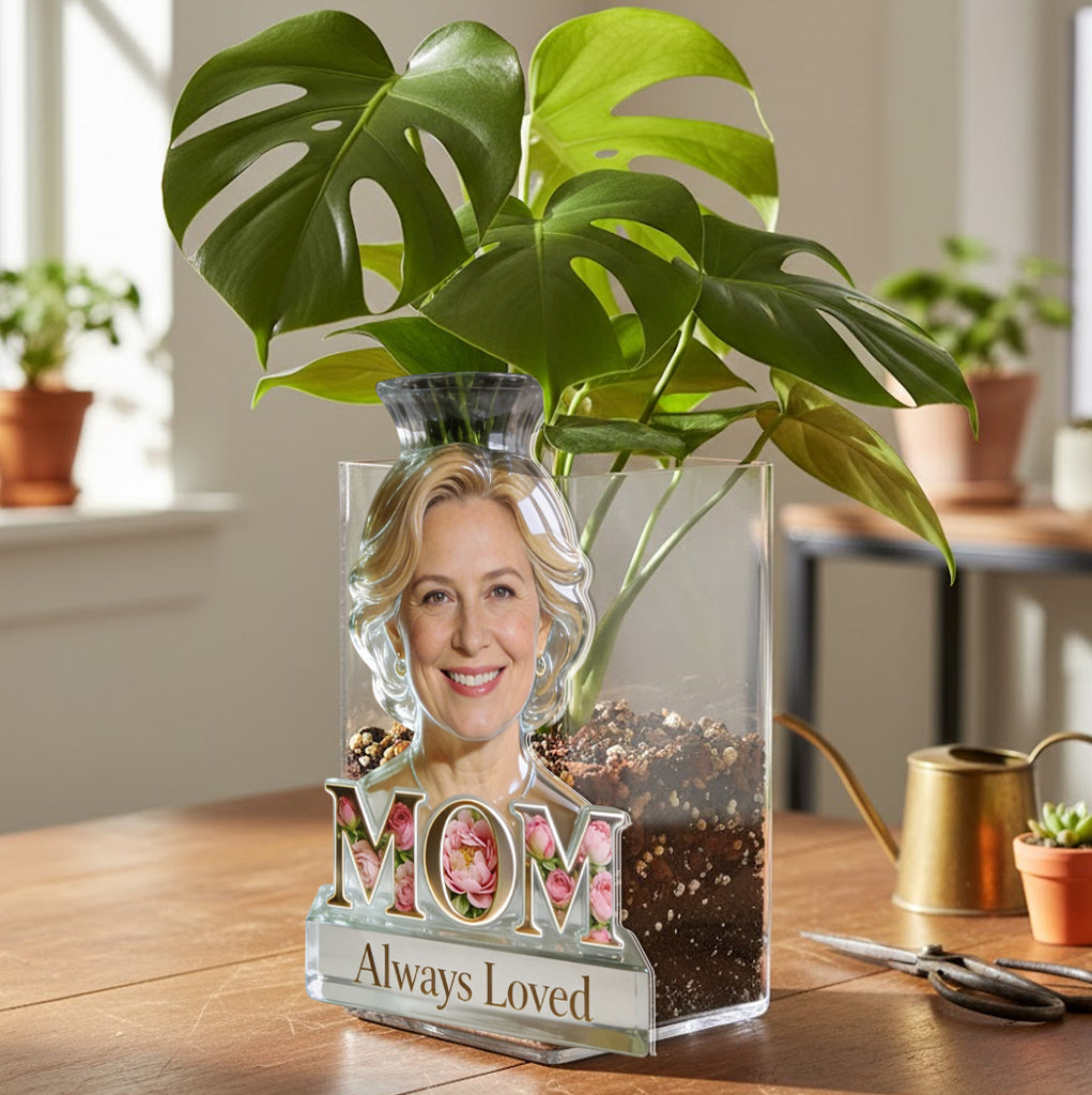 Mom Grandma Flower Blossom - Personalized Mother Acrylic Pot