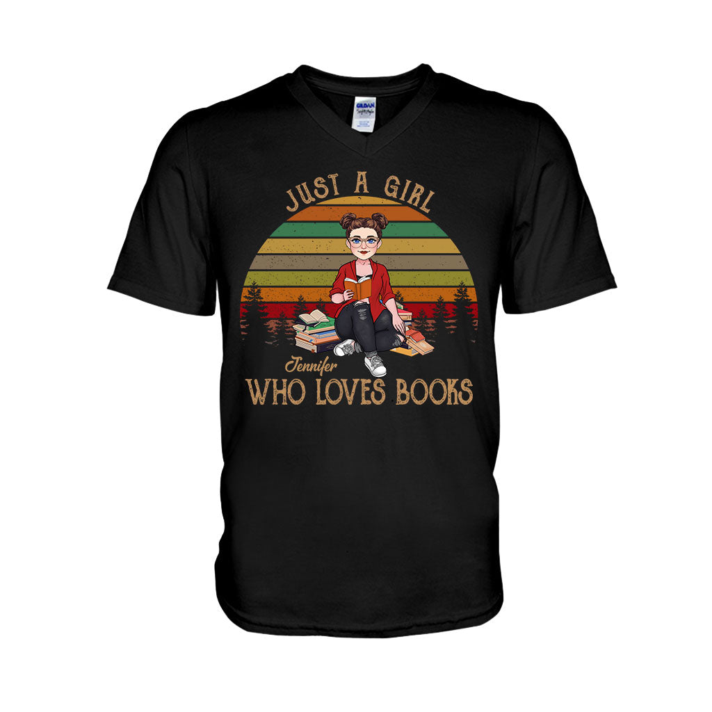 Juste une fille qui aime les livres - T-shirt et sweat à capuche personnalisés « Juste une fille qui aime les livres »