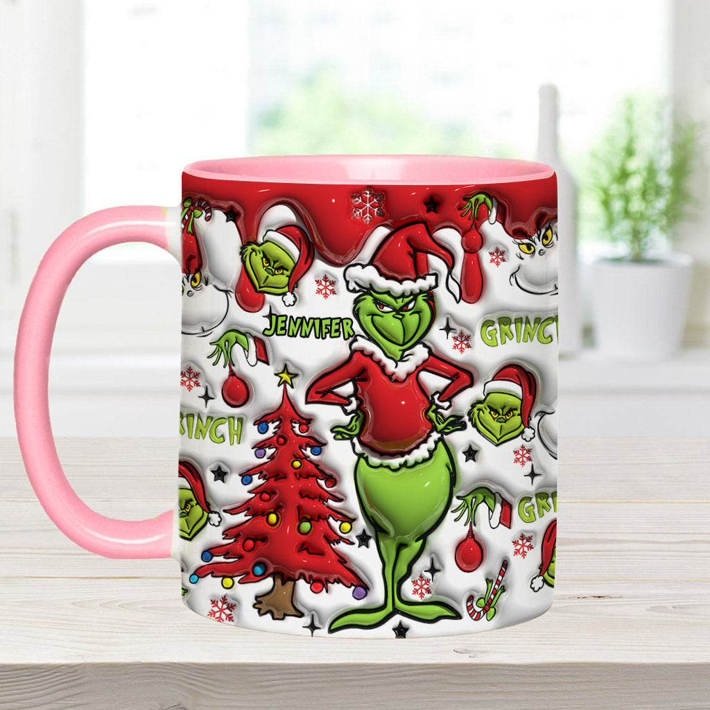 Mug décoratif rouge Noël - Étole de Noël personnalisée