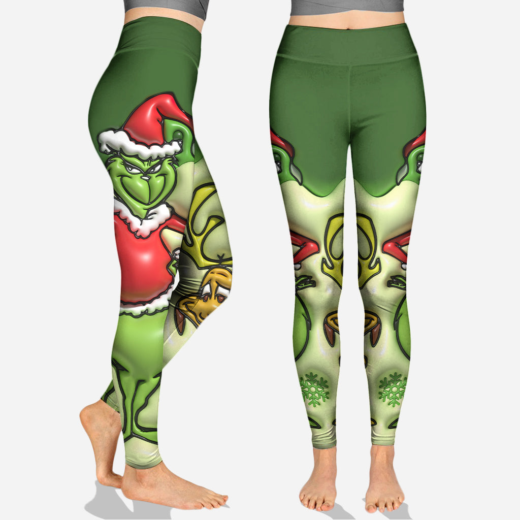 Sweat à capuche et legging de Noël personnalisés avec n'importe quel nom - Étole de Noël personnalisée