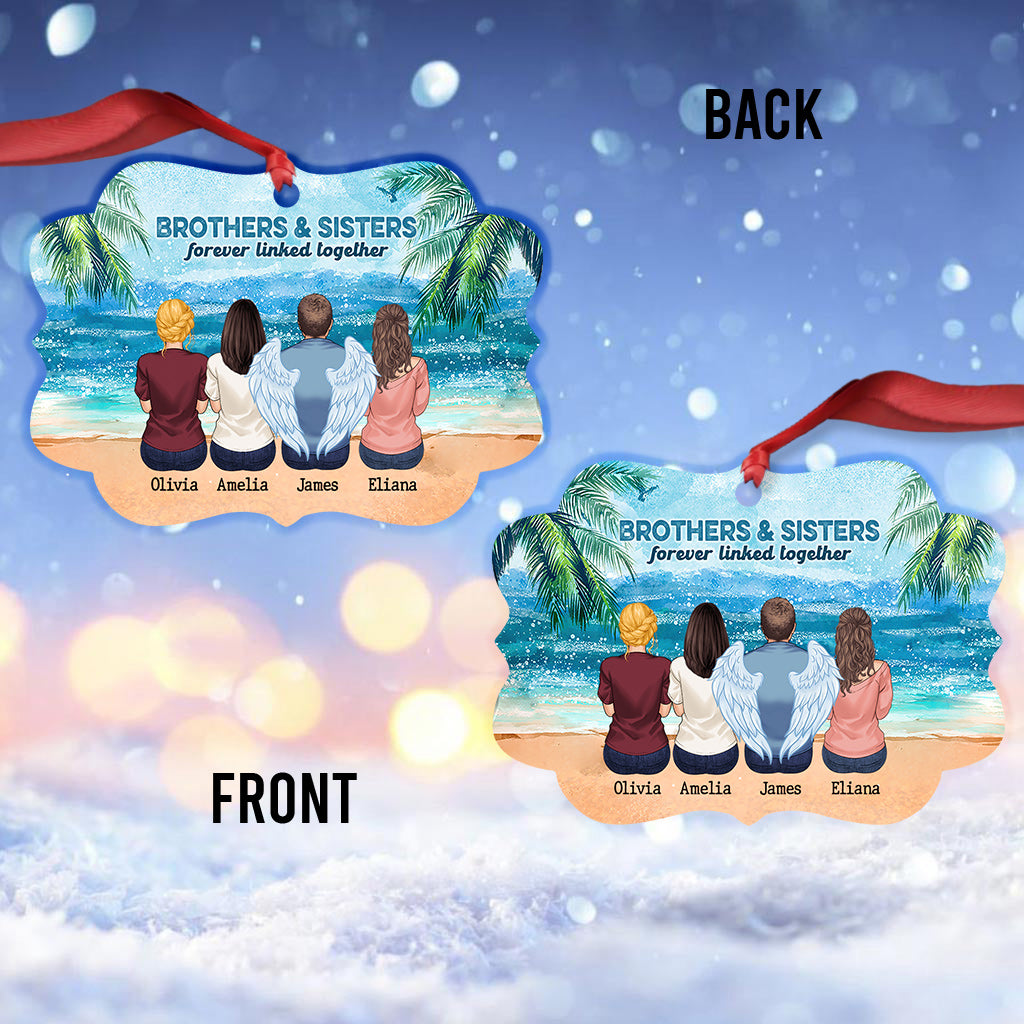 Frère et sœur unis pour toujours - Ornement commémoratif personnalisé
