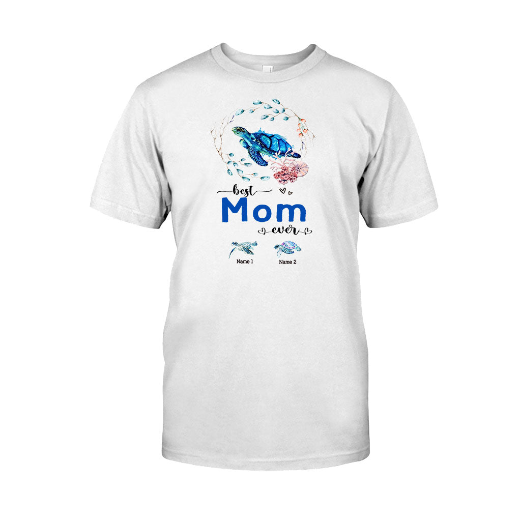 Meilleure mamie du monde - Cadeau tortue pour grand-mère, grand-père, maman, papa, oncle, tante - T-shirt et sweat à capuche personnalisés