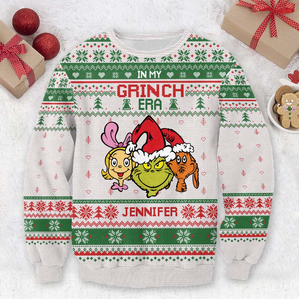 In My Era - Personalized Stole Christmas Ugly Sweater