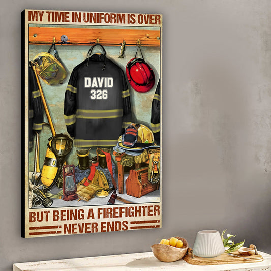 Être pompier, c'est pour la vie - Toile et affiche personnalisées pour pompiers