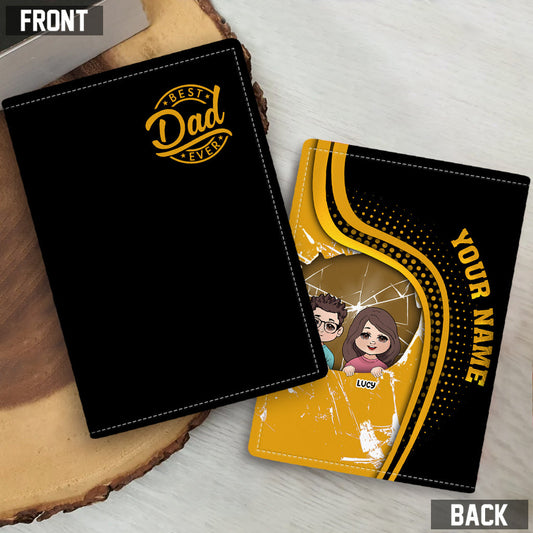 Meilleur papa du monde - Porte-passeport personnalisé pour papa
