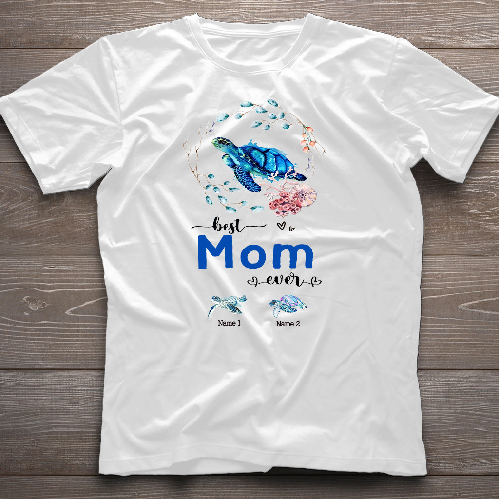 Meilleure mamie du monde - Cadeau tortue pour grand-mère, grand-père, maman, papa, oncle, tante - T-shirt et sweat à capuche personnalisés