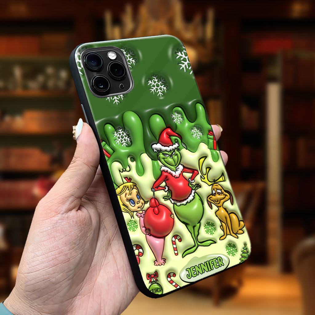Merry Grinchmas - Personalized Stole Christmas Phone Case