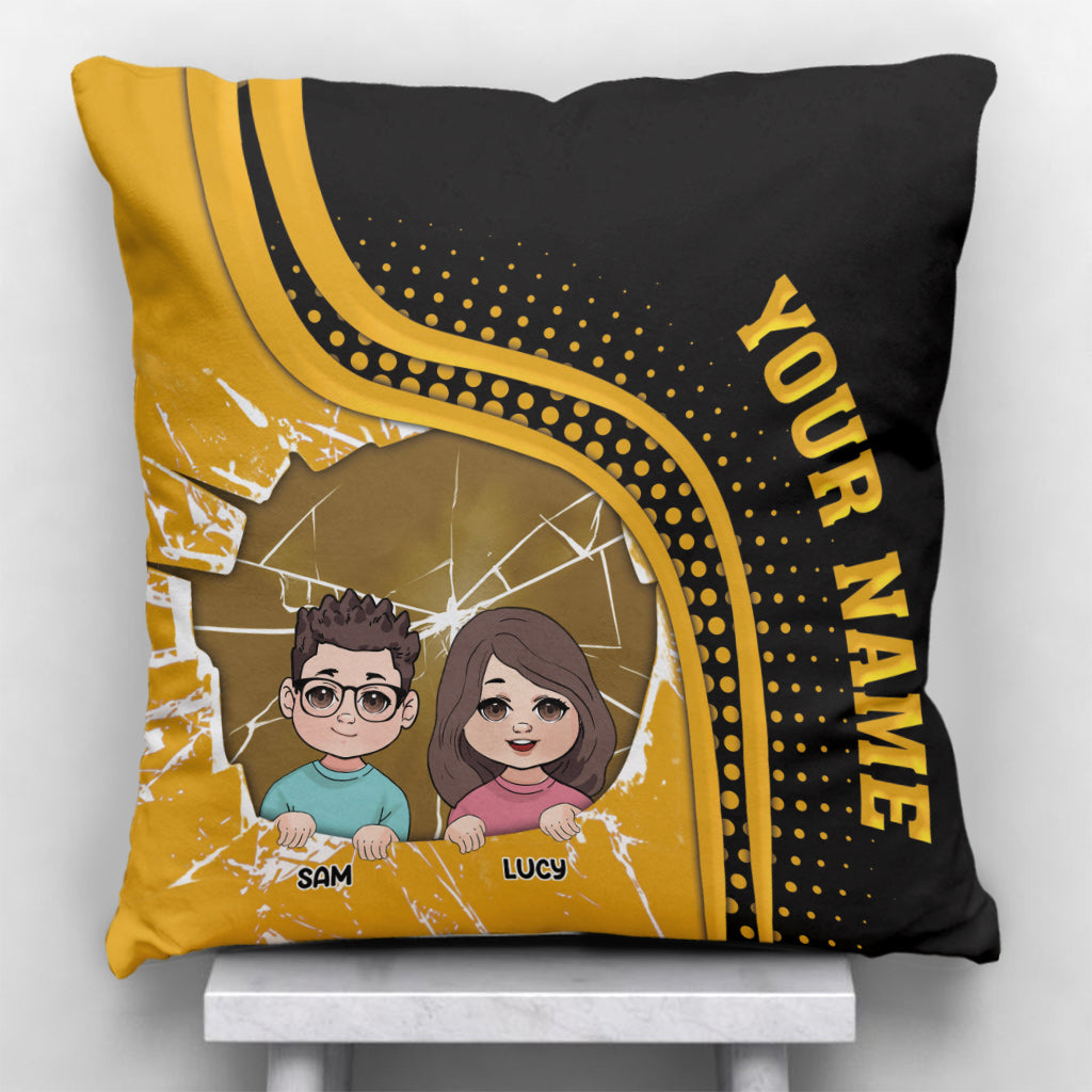 Meilleur papa du monde - Coussin décoratif personnalisé pour papa