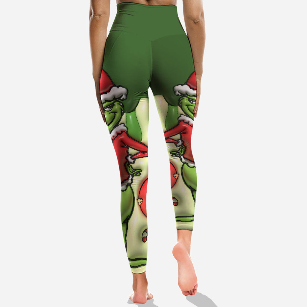 Sweat à capuche et legging de Noël personnalisés avec n'importe quel nom - Étole de Noël personnalisée