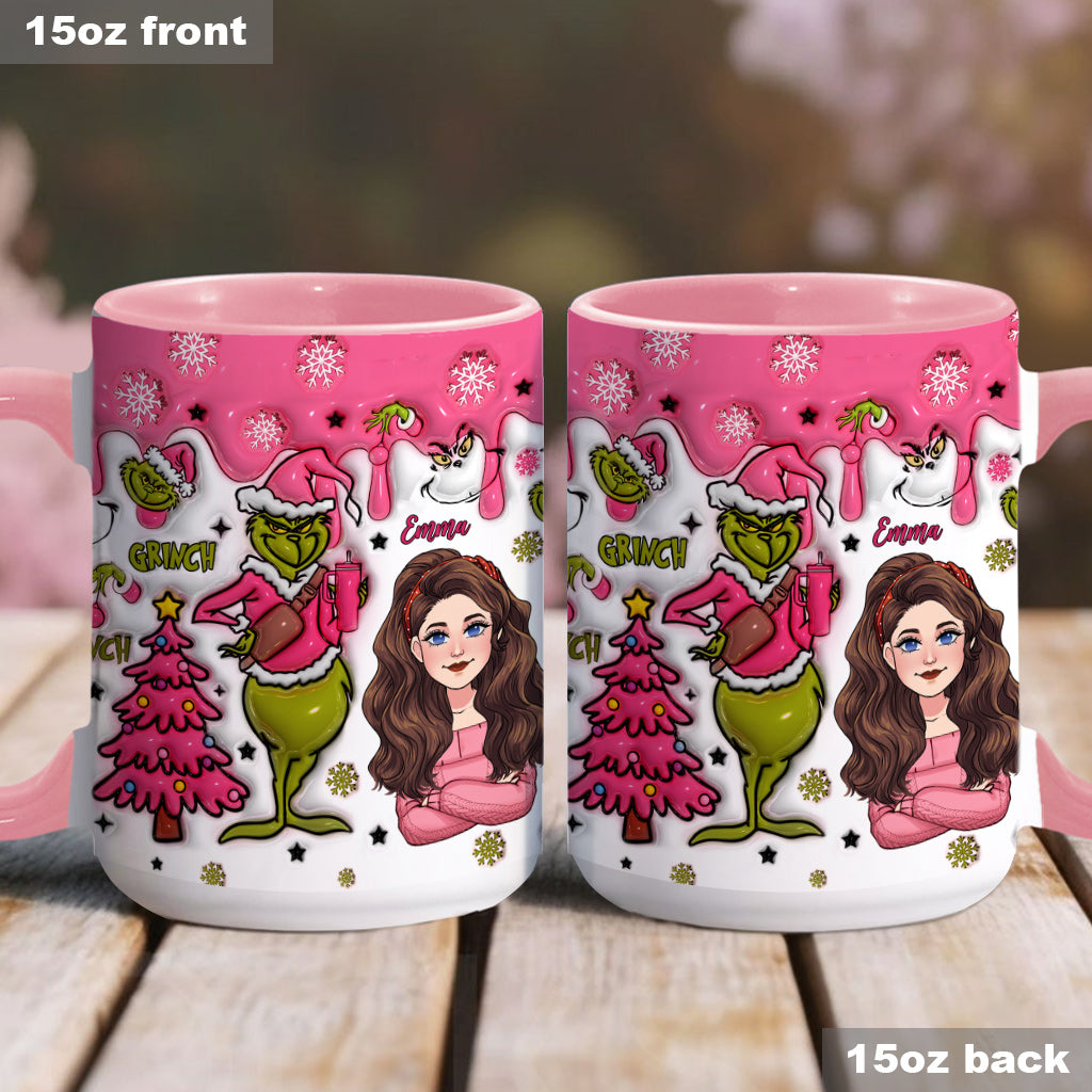 Mug personnalisé « À l'époque du Grinch » - Décoration de Noël avec étole