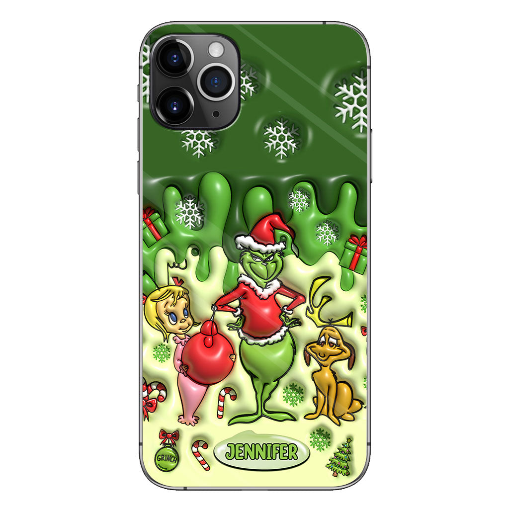 Merry Grinchmas - Personalized Stole Christmas Phone Case