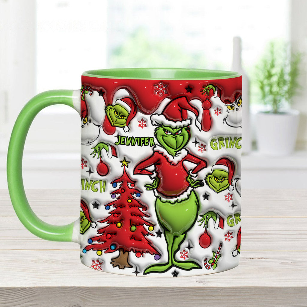Mug décoratif rouge Noël - Étole de Noël personnalisée