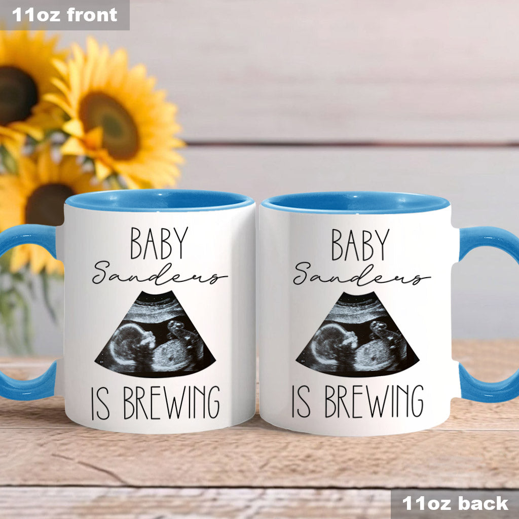 Photo d'échographie de bébé en préparation - Cadeau de grossesse pour votre femme - Mug personnalisé