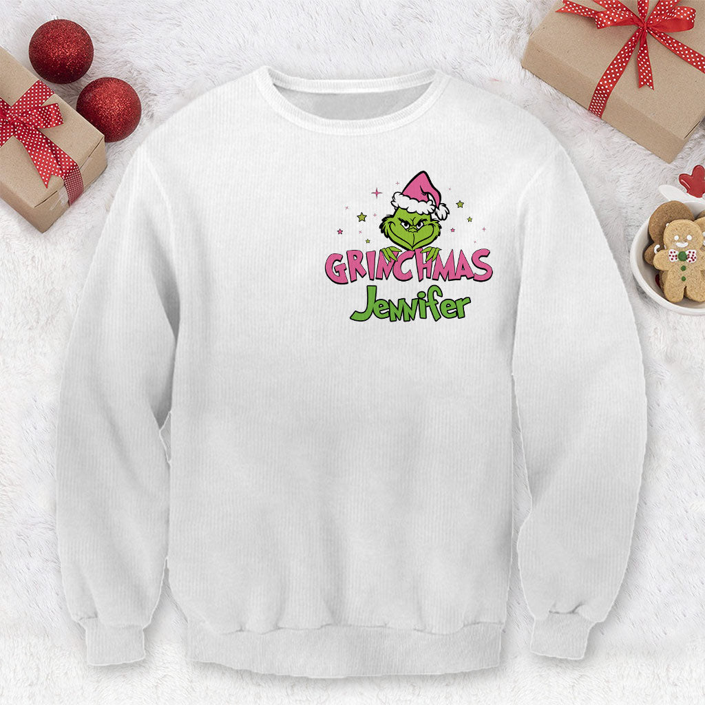 Grincheux à l'intérieur - Étole de Noël personnalisée Pull moche
