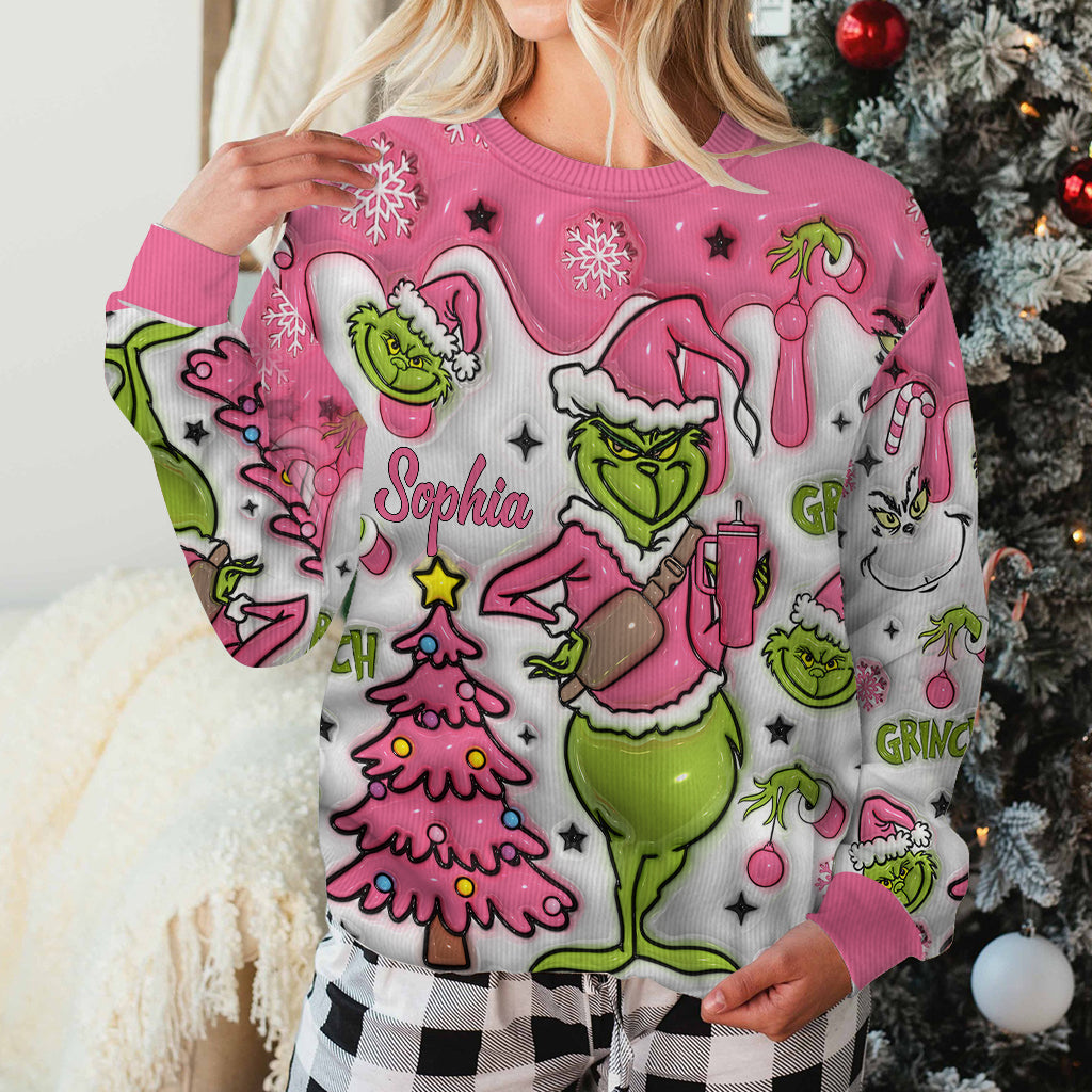 Joyeux Grinchmas - Étole de Noël personnalisée Pull moche de Noël