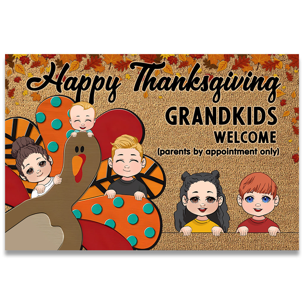 Paillasson personnalisé « Joyeux Thanksgiving » pour grand-mère