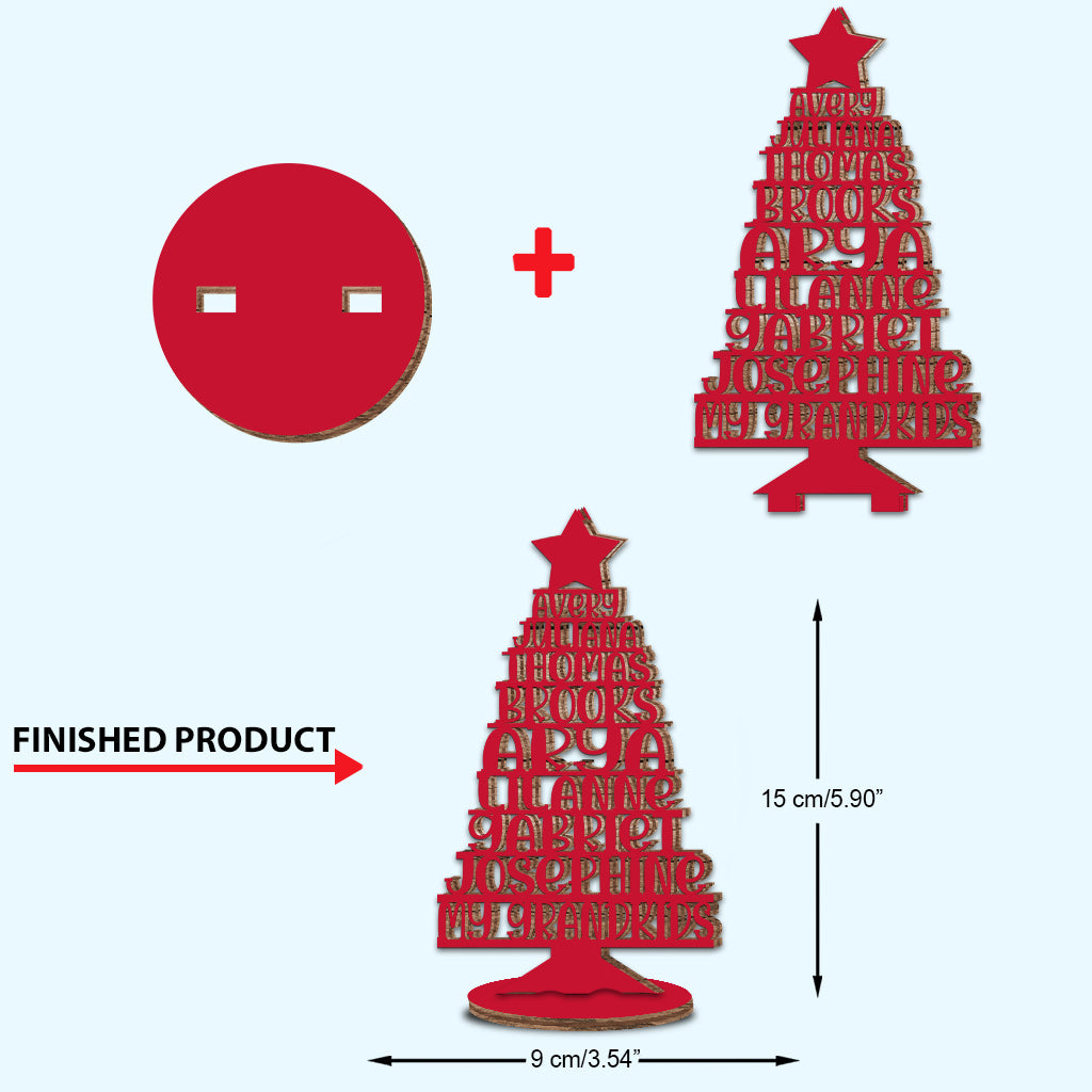 My Grandkids - Gift for grandma - Personalized Freestanding Wood Plaque