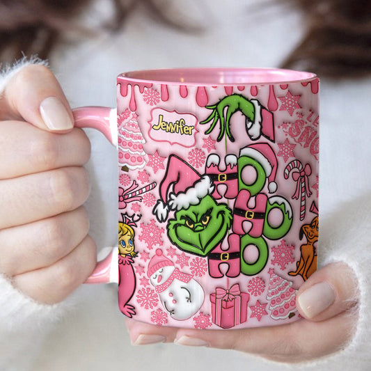 Joyeux Grinchmas - Mug personnalisé avec étole de Noël