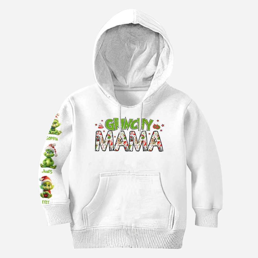 Maman Grinch - T-shirt personnalisé « Fou de Noël »