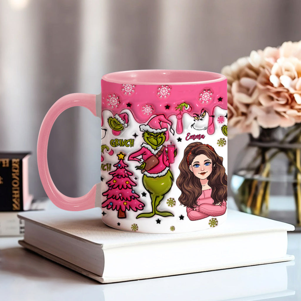 Mug personnalisé « À l'époque du Grinch » - Décoration de Noël avec étole