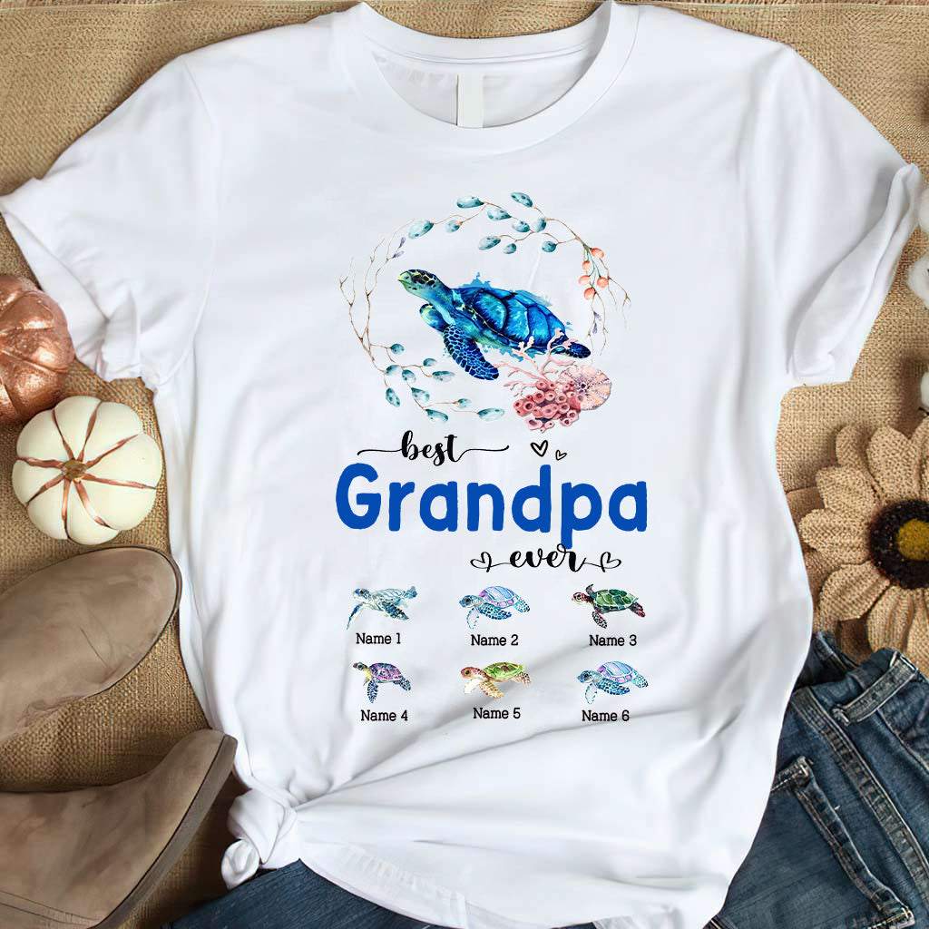 Meilleure mamie du monde - Cadeau tortue pour grand-mère, grand-père, maman, papa, oncle, tante - T-shirt et sweat à capuche personnalisés