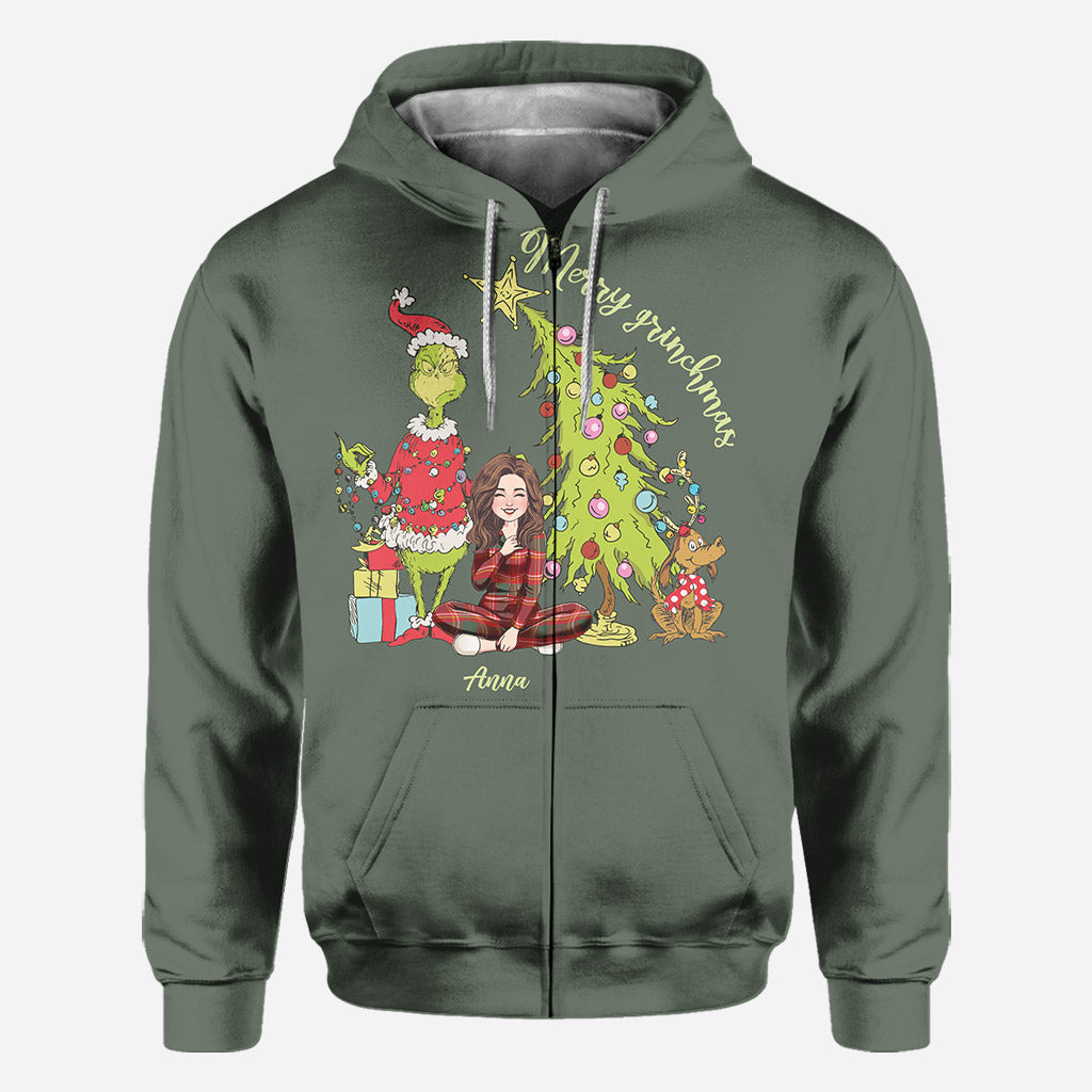Joyeux Noël Green Mischief - T-shirt personnalisé « Étole de Noël »