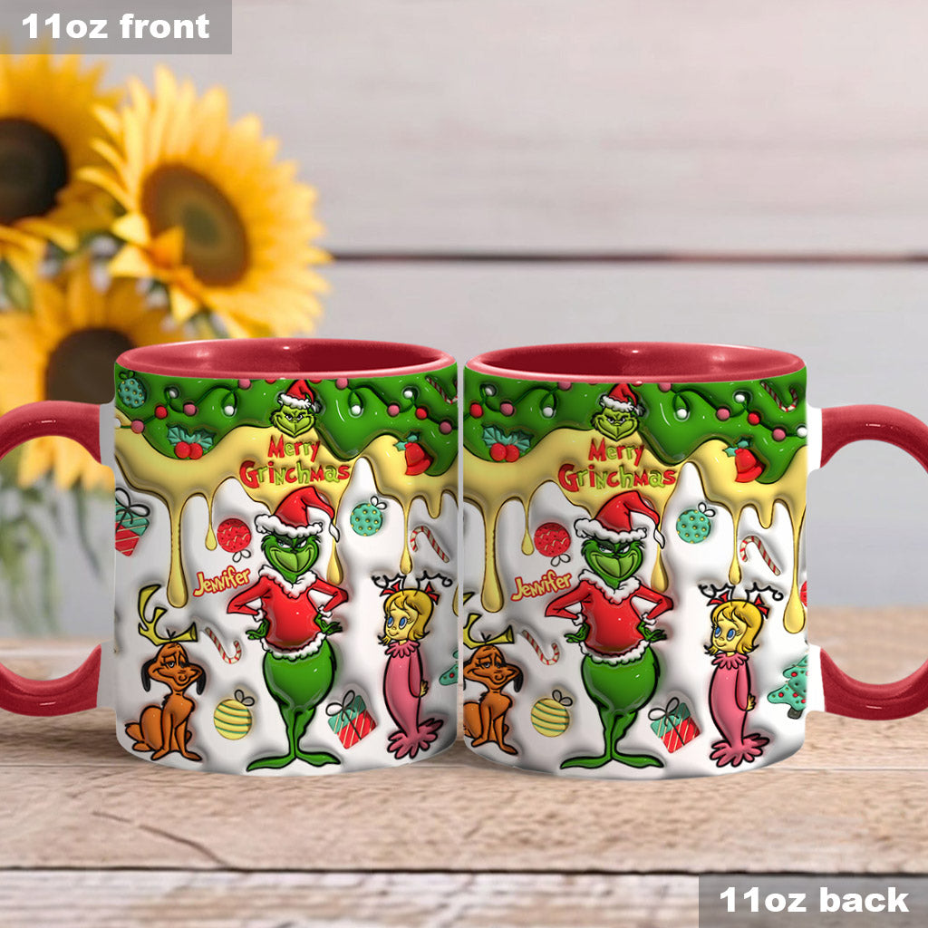 Merry Grinchmas - Personalized Stole Christmas Accent Mug