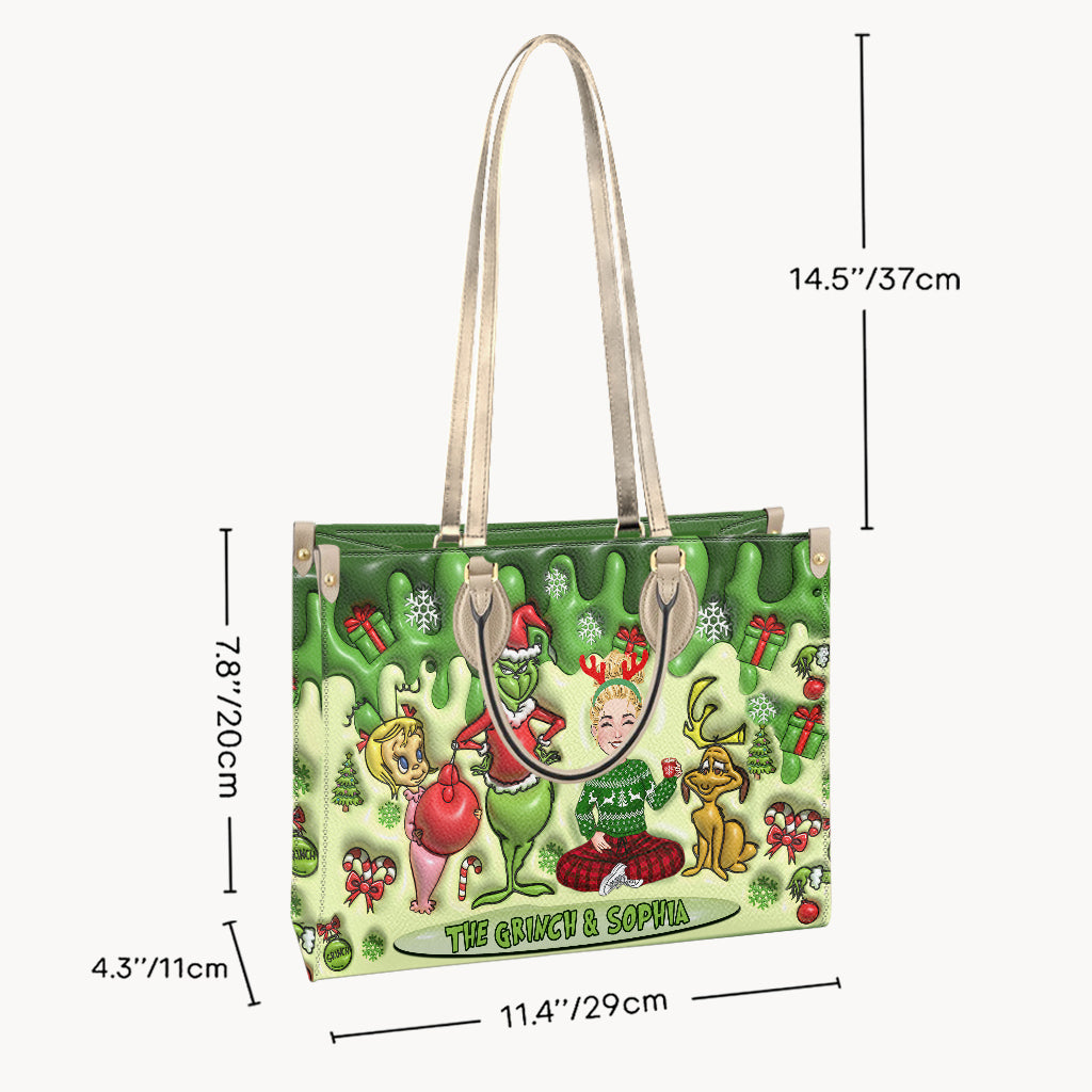 Joyeux Noël - Étole de Noël personnalisée - Sac à main en cuir