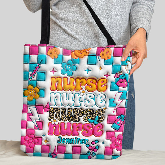 Vie d'infirmière - Sac fourre-tout personnalisé pour infirmière