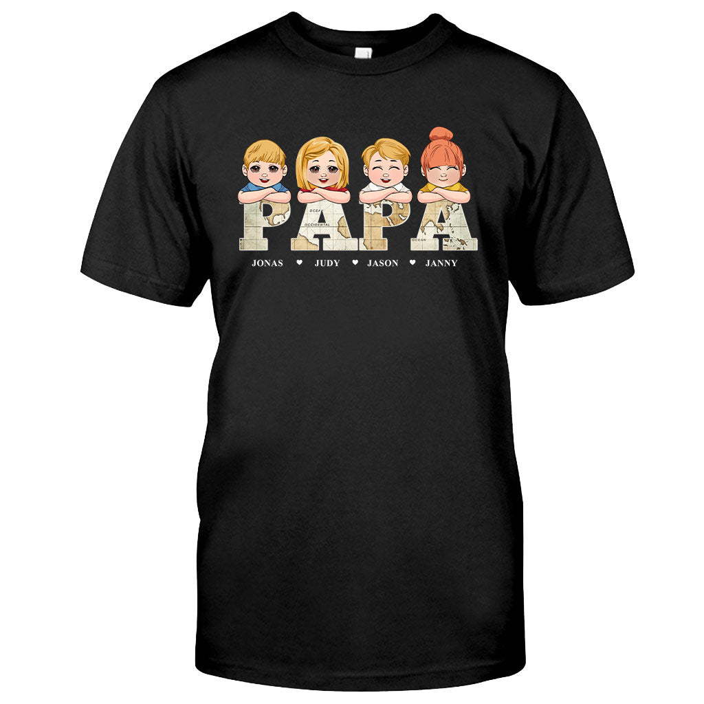 Titre de carte vintage - T-shirt et sweat à capuche personnalisés pour papa