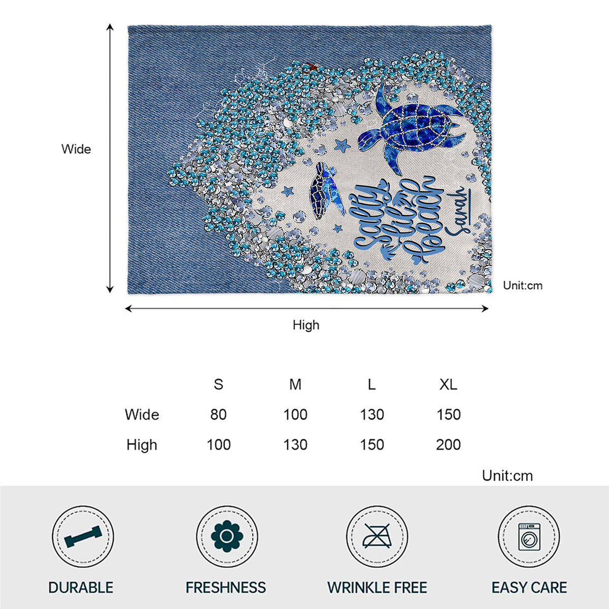 Couverture personnalisée Turtle Bling - Couverture tortue