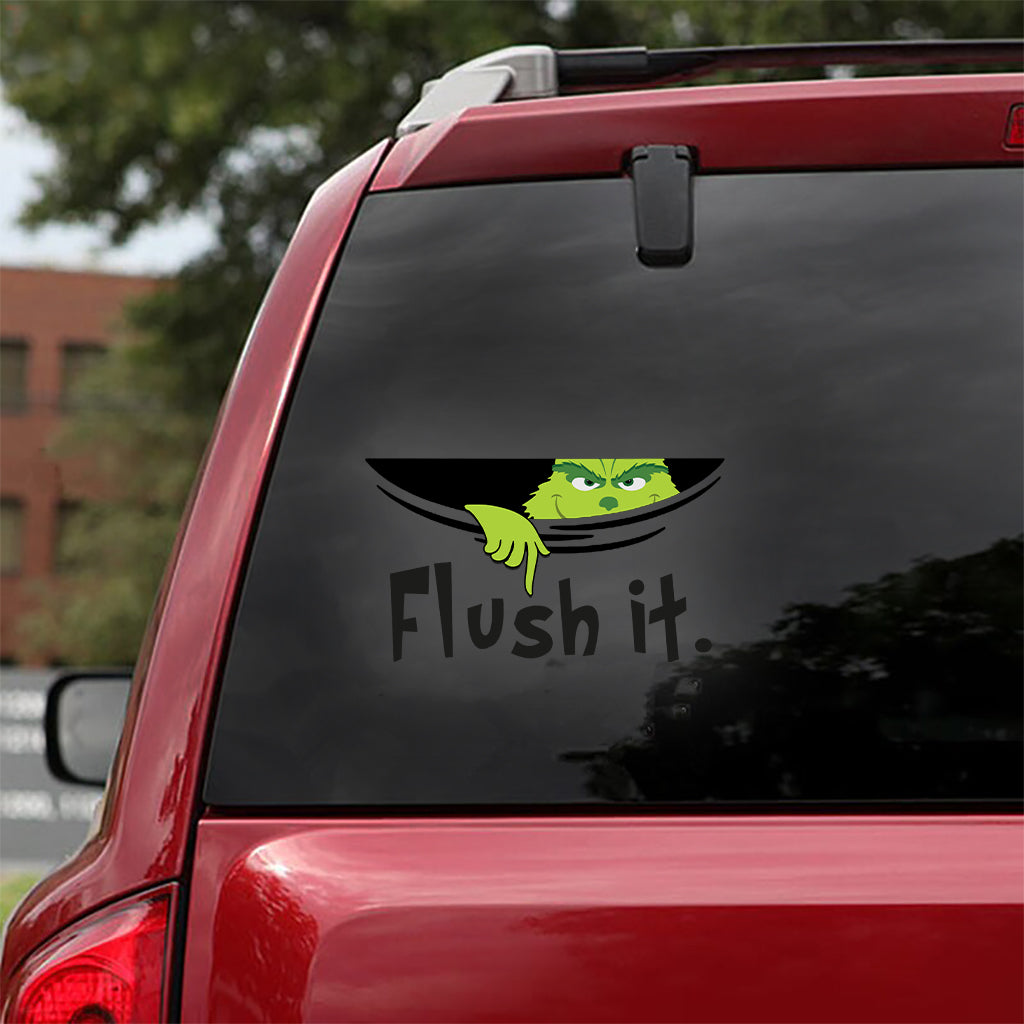 Décalcomanie découpée « Flush It Stole Christmas »