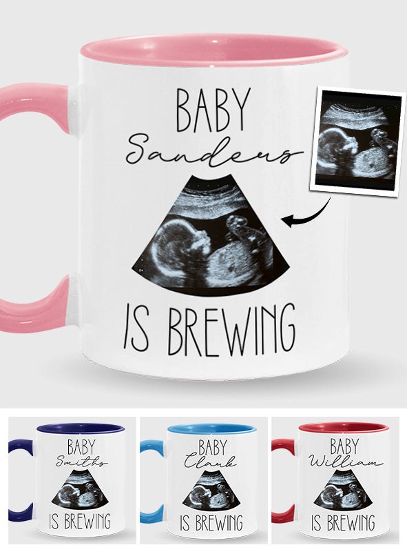 Photo d'échographie de bébé en préparation - Cadeau de grossesse pour votre femme - Mug personnalisé