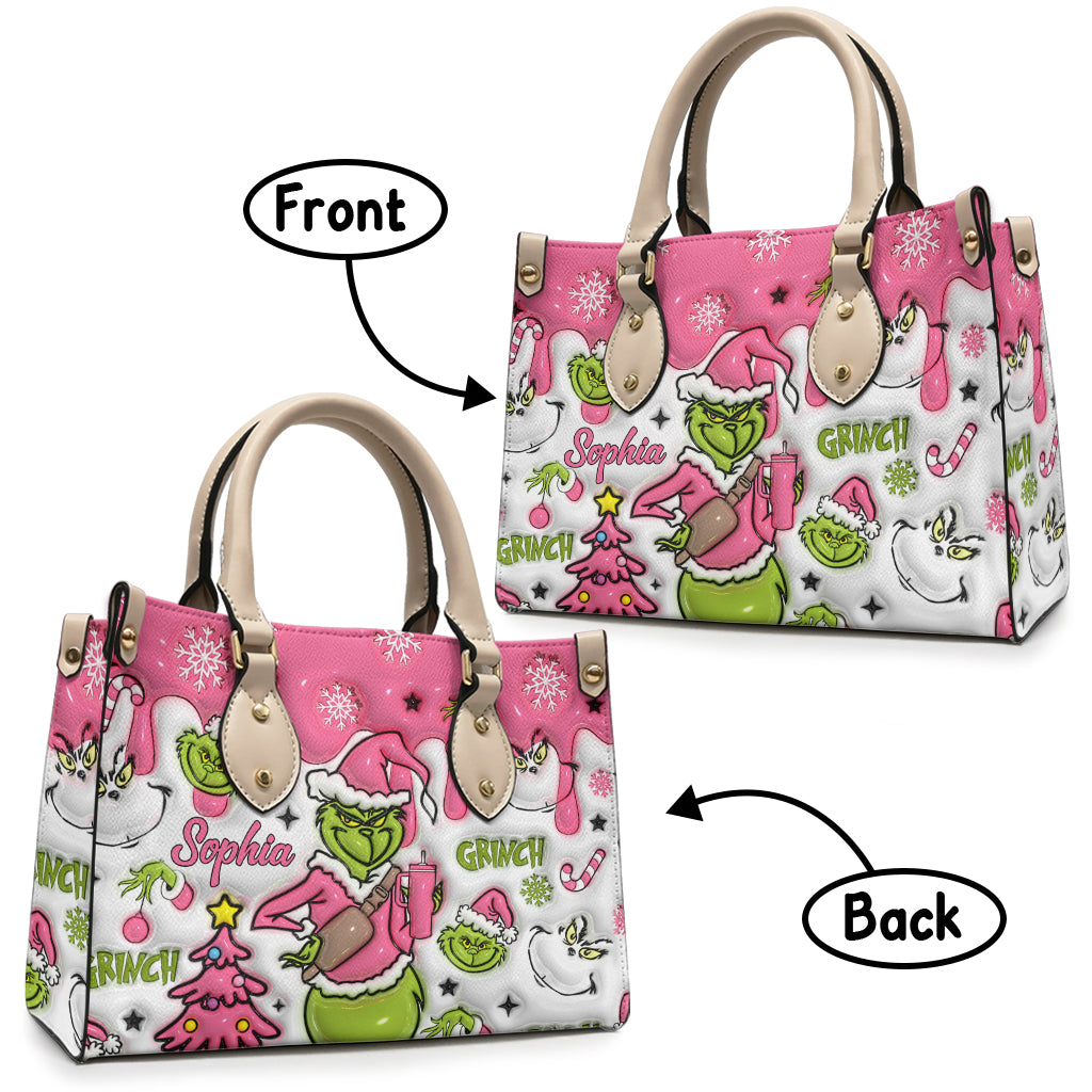 Sac à main en cuir personnalisé avec n'importe quel nom