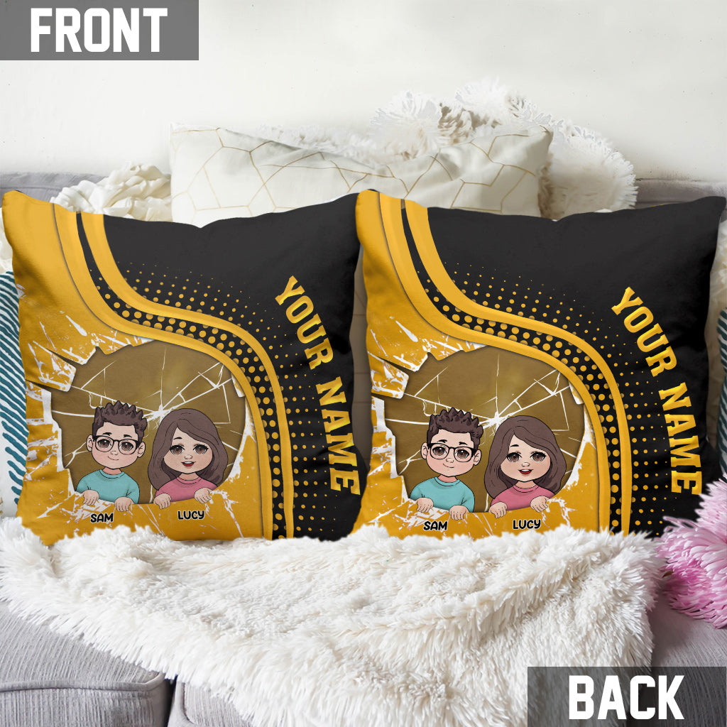 Meilleur papa du monde - Coussin décoratif personnalisé pour papa
