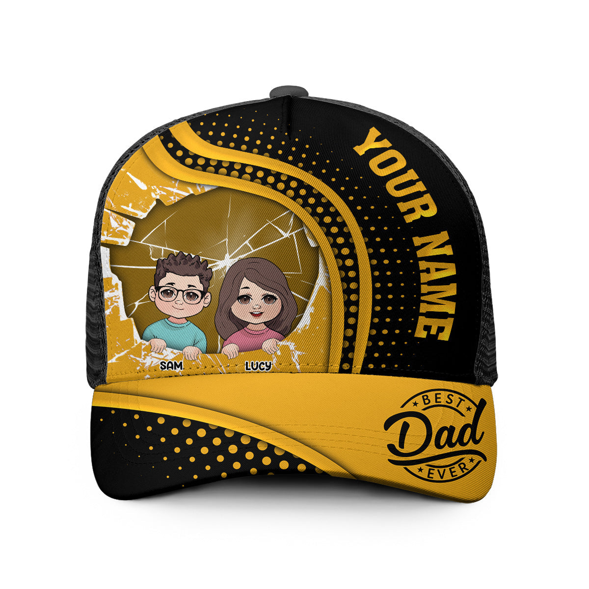 Meilleur papa du monde - Casquette de camionneur personnalisée pour papa