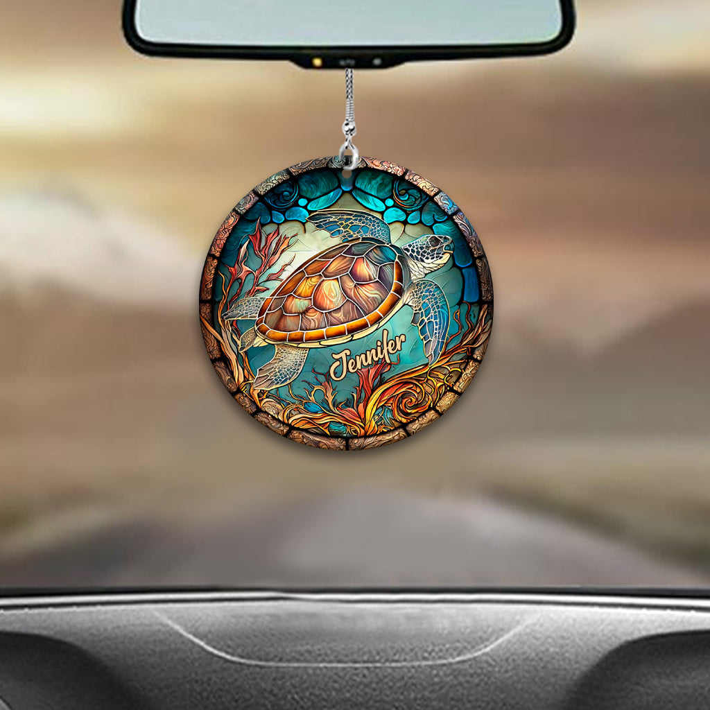 J'adore les tortues - Ornement de voiture tortue personnalisé