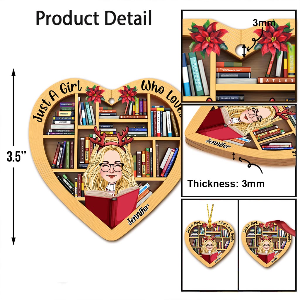 Juste une fille qui aime les livres - Ornement de livre personnalisé